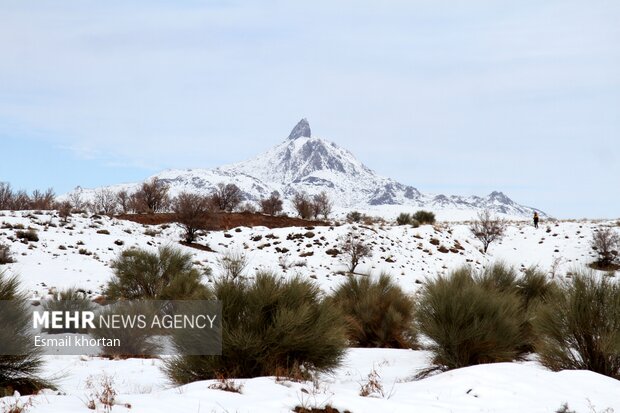 طبیعت برفی مناطق کوهستانی سیرجان