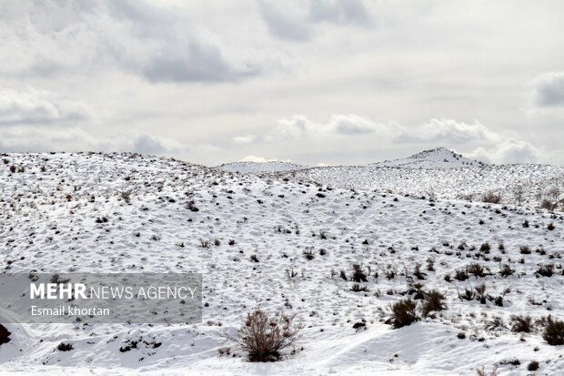 طبیعت برفی مناطق کوهستانی سیرجان