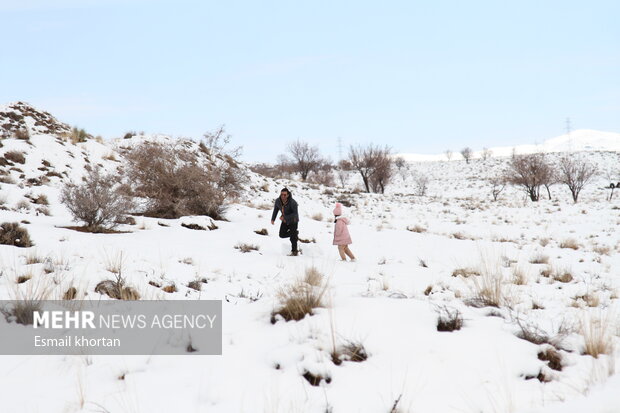 طبیعت برفی مناطق کوهستانی سیرجان