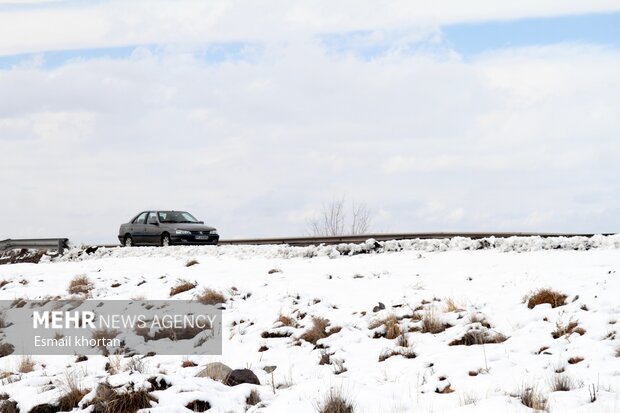طبیعت برفی مناطق کوهستانی سیرجان