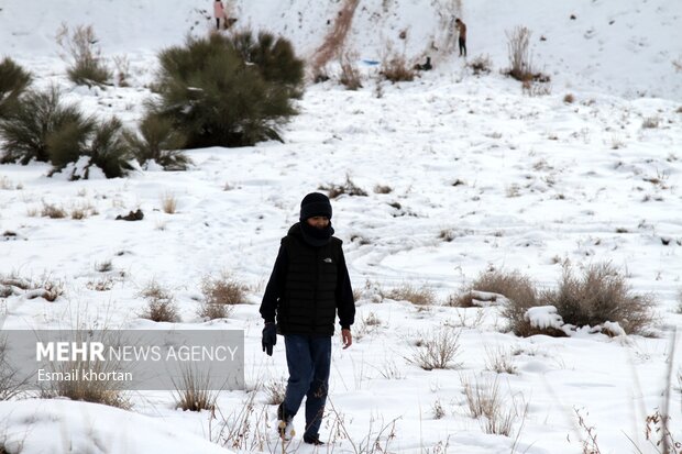 طبیعت برفی مناطق کوهستانی سیرجان