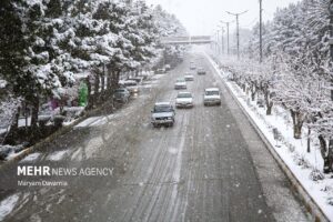 بارش برف در آخرین روز پاییز در بجنورد